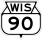 State Trunk Highway 90 marker