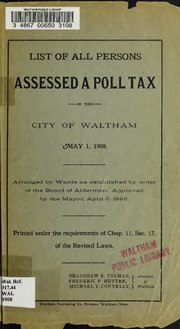 Thumbnail for File:Waltham annual listing (IA walthamannuallis1908walt).pdf