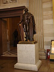 Copy (1909) after George Washington by Jean-Antoine Houdon (1791), United States Capitol rotunda