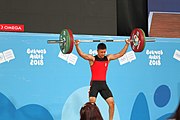 Deutsch: Gewichtheben bei den Olympischen Jugendspielen 2018; Tag 2, 10. Oktober 2018; Jungen 62 kg English: Weightlifting at the 2018 Summer Youth Olympics at 8 October 2018 – Boys' 62 kg