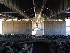 Underside of the Whitney Young Memorial Bridge in 2015