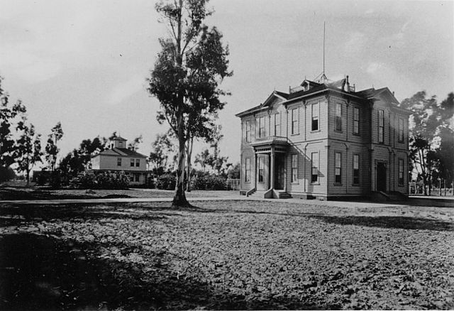 The Widney Alumni House, the campus's first building.