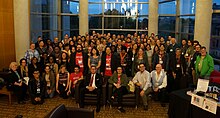 2018 conference participants in Columbus, Ohio WikiConference North America 2018 - Friday Group Photo.jpg