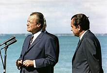 Willy Brandt (links) bei einem Treffen mit dem US-Präsidenten Richard Nixon (1971) (Quelle: Wikimedia)