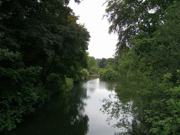 The south pool of the Wom Brook, in the grounds of the Wodehouse