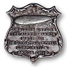 Duralumin sample from the 1931 airship USS Akron (ZRS-4)