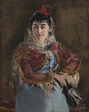Edouard Manet, 1880, Portrait of Emilie Ambre as Carmen, oil on canvas, 92.4 x 73.5 cm, Philadelphia Museum of Art.jpg