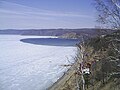 Listvyanka.  Vista dall'alto della sorgente dell'Angara