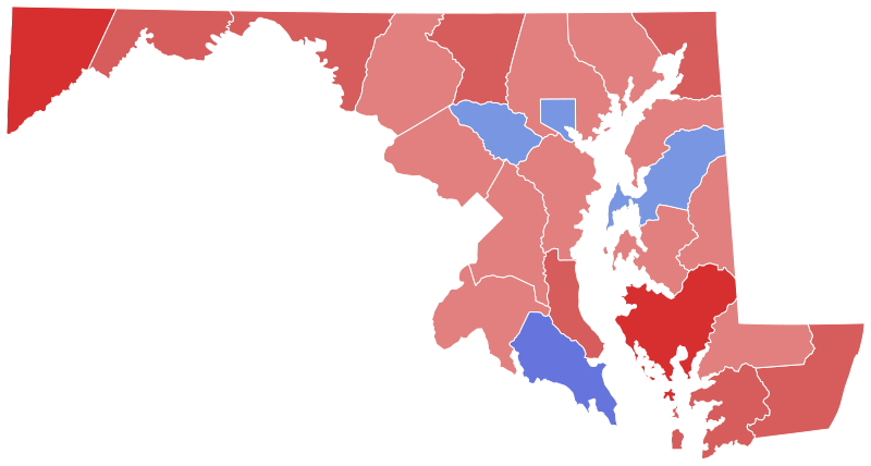 File:1928 United States Senate election in Maryland results map by county.svg