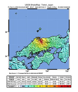 2000 Tottori earthquake Earthquake in Japan