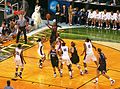 Candice Wiggins attempting a layup