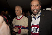 Jack Layton and Tom Mulcair in Montreal, 2011 2011-04-14 Montreal.jpg