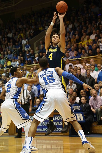 File:20131203 Mitch McGary against Quinn Cook and Josh Hairston.jpg