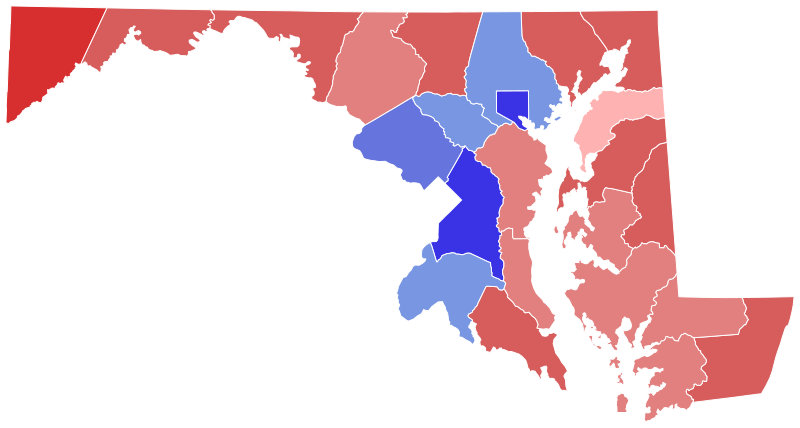 File:2014 Maryland Attorney General election results map by county.svg