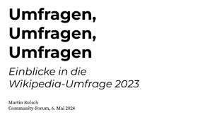 Präsentation von Ergebnissen und Erkenntnissen im Community-Forum am 6. Mai 2024