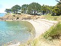 La grève et la pointe du Bindy vues du sud.