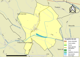 Mappa a colori che mostra l'uso del suolo.