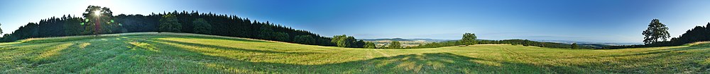 360° panoramatický pohled na národní přírodní rezervaci Porážky