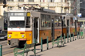 Budapeşte tramvayının 37A numaralı hattının açıklayıcı görüntüsü