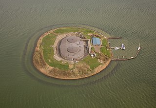 Pampus Fortified artificial island on the IJmeer near Amsterdam