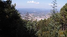 Vista de Lousã desde la Sierra de Lousã