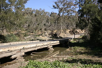 Bridge over the river on the course of the Goulburn to Oberon road