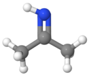 Ball-and-stick model of acetone imine