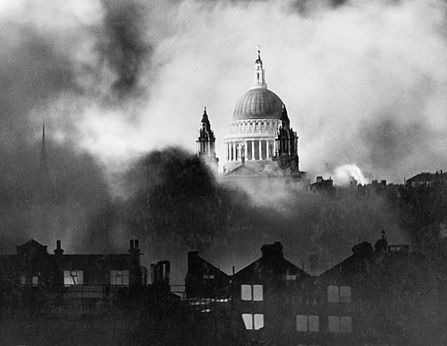 December 30, 1940: St Paul's Survives. Air Raid Damage in Britain during the Second World War HU36220.jpg