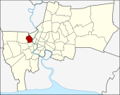 Karte von Bangkok, Thailand mit Bangkok Noi