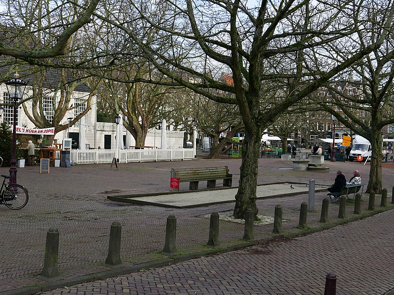 File:Amsterdam old city - square Amstelveld with flower market and old church; free foto, Fons Heijnsbroek 2022-01.jpg