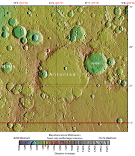 Baldet (Martian crater) Crater on Mars