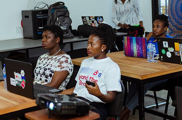 Editors at the 2019 Art+Feminism Edit-a-thon in Ghana