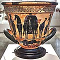 Attic black-figure Calyx - krater depicting a four-horse chariot, 6th cent. B.C. National Archaeological Museum, Athens.