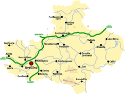 Kaart van Avellino (AV)