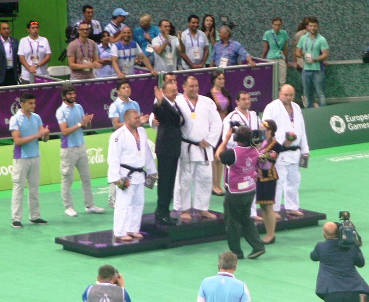 File:Awarding ceremony of the blind judo men +90 kg of the 2015 European Games 5.jpg