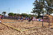 Deutsch: Beachhandball bei den Olympischen Jugendspielen 2018; Tag 3, 9. Oktober 2018; Jungs, Vorrunde, Gruppe B - Kroatien-Paraguay 2:0 English: Beach handball at the 2018 Summer Youth Olympics at 9 October 2018 – Boys Preliminary Round Group B‎ – Croatia-Paraguay 2:0