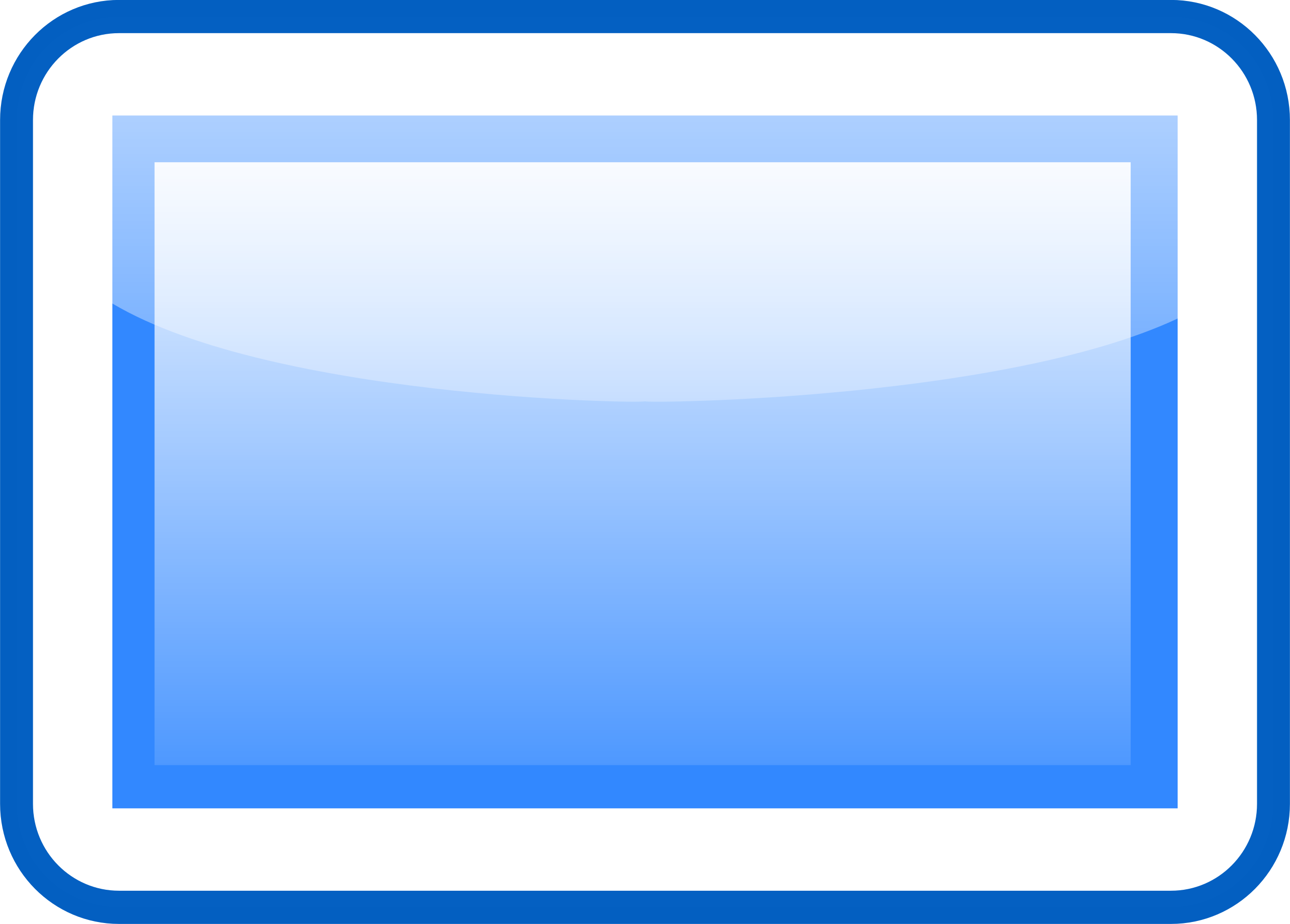 blue rectangle button icon