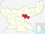 Jharkhand (Hindistan) içinde Bokaro.svg