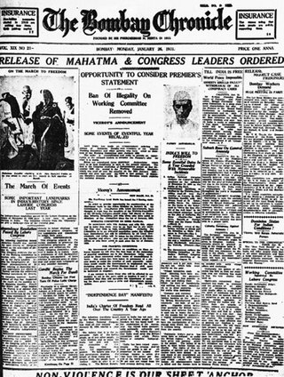 <i>The Bombay Chronicle</i> Indian English-language newspaper