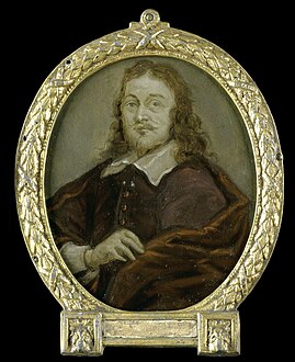 After Wenzel Hollar. Portrait of Bonaventura Peeters (I) (1614-1652), painter 1700-1732. oil on tinplate. 11 × 9.5 cm (4.3 × 3.7 in). Amsterdam, Rijksmuseum Amsterdam.