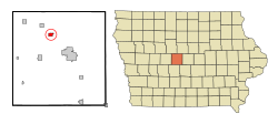 Location of Fraser, Iowa