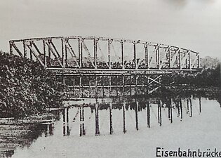 Most w trakcie budowy, 1899