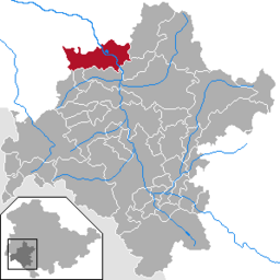 Läget för kommunen Breitungen/Werra i Landkreis Schmalkalden-Meiningen