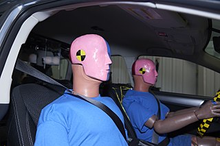 <span class="mw-page-title-main">Crash test dummy</span> Full-scale anthropomorphic test devices that simulate human bodies in vehicle crash testing