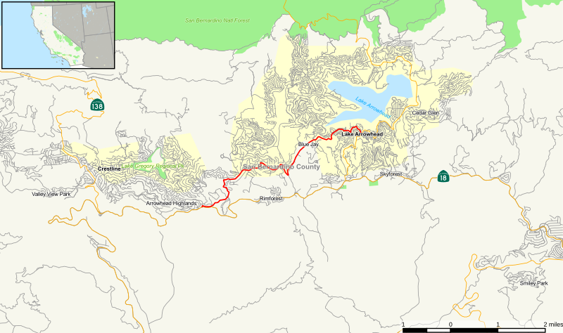 File:California State Route 189 Map.svg