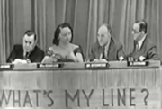 Original panelists from the premiere broadcast, February 2, 1950 Cast of What's My Line.png