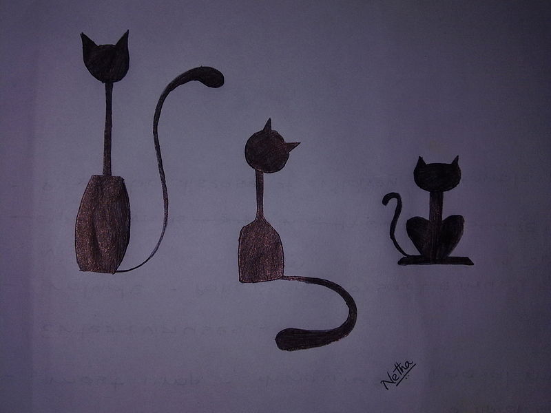 File:Cat art with ball pen.jpg