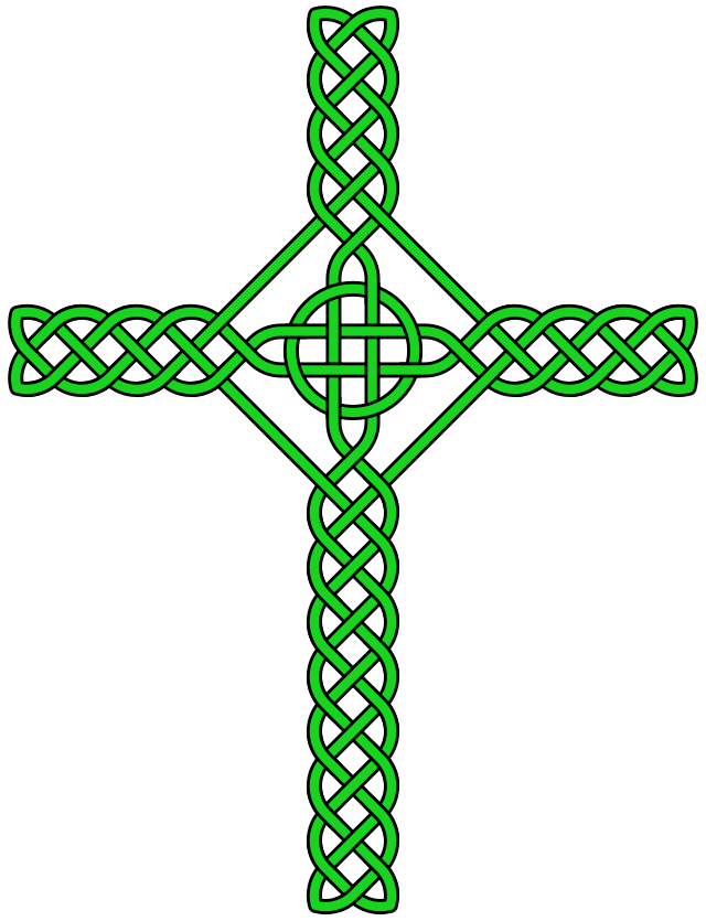 green celtic cross background