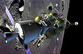 Orion and LSAM lander docked in lunar orbit (previous design)