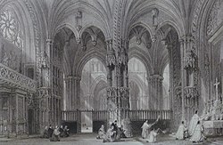 Bourbons chapel, Lyon Cathedral（英語版）, engraving by Ebenezer Challis after a drawing by Thomas Allom (19th century)